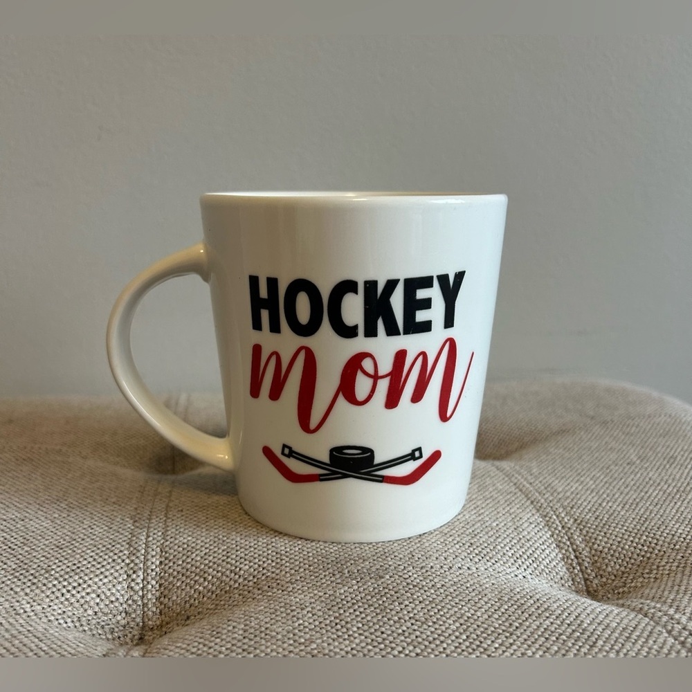 Pfaltzgraff Ceramic White Coffee Tee Mug Hockey Mom Hockey Sticks Cool Mug